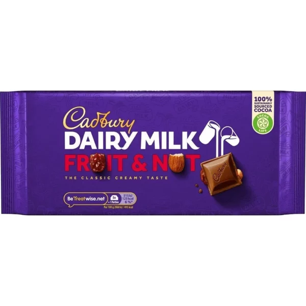 Cadbury Dairy Milk Fruit and Nut 180g