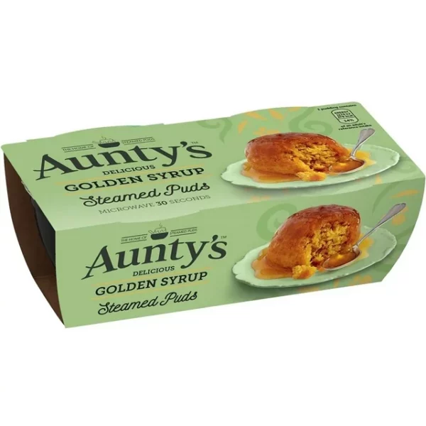 Auntys Golden Syrup Steamed Puds 2Pk - Image 2