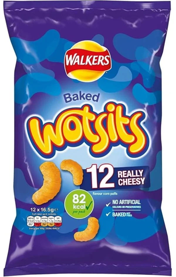 Walkers Wotsits Really Cheesy 12Kp 192g